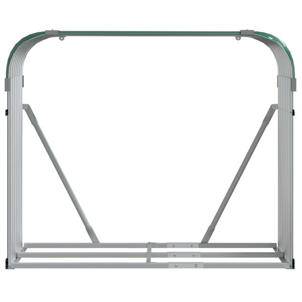 vidaXL Leñero de acero galvanizado verde 120x45x100 cm