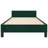 vidaXL Estructura de cama sin colch&oacute;n terciopelo verde oscuro 90x200cm
