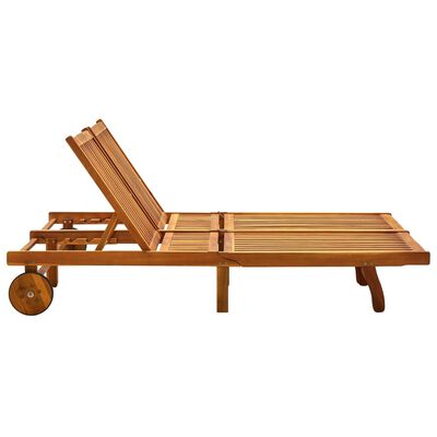 vidaXL Tumbona para 2 personas madera maciza de acacia