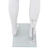 vidaXL Maniquí de hombre completo base vidrio blanco brillante 185 cm