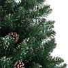vidaXL Árbol de Navidad Delgado con 300 LED con soporte Verde y 210 cm