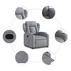 vidaXL Sill&oacute;n reclinable de tela gris claro