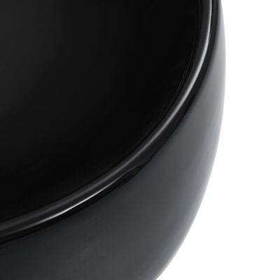 vidaXL Lavabo 44,5x39,5x14,5 cm cerámica negro
