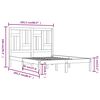 vidaXL Estructura de cama sin colch&oacute;n madera maciza de pino 200x200 cm
