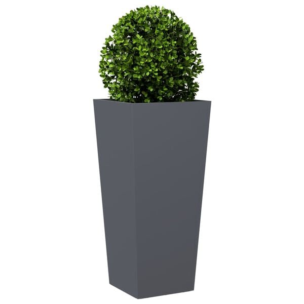 vidaXL Jardineras hexagonales 2 uds acero antracita 35x35x75 cm