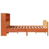 vidaXL Cama con estantería sin colchón madera maciza marrón 160x200 cm