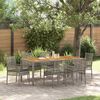 vidaXL Conjunto de Comedor de Jard&iacute;n 7 pcs Gris rat&aacute;n sint&eacute;tico