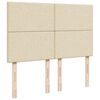 vidaXL Cama box spring con colch&oacute;n tela color crema 140x190 cm