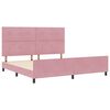 vidaXL Cama tipo Box Spring con cabecera Rosa 200 x 200 cm Terciopelo