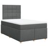 vidaXL Cama box spring con colch&oacute;n tela gris oscuro 120x190 cm