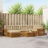 vidaXL Conjunto de sof&aacute;s de exterior con coj&iacute;n 7 pcs Natural y Beige