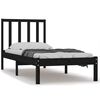 vidaXL Estructura de cama sin colch&oacute;n madera de pino negro 100x200 cm