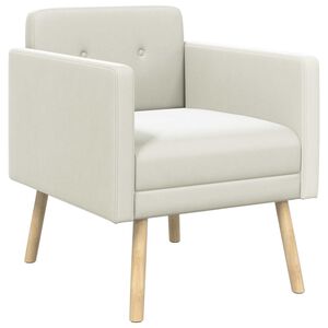 vidaXL Sill&oacute;n decorativo Crema Terciopelo
