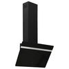 vidaXL Campana extractora pared acero y vidrio templado negro 60 cm