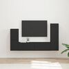 vidaXL Conjunto de mueble de TV 4 pcs Negro Madera de ingenier&iacute;a