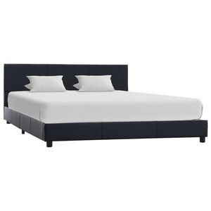 vidaXL Estructura de cama cuero sint&eacute;tico negro 160x200 cm