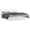vidaXL Estructura cama sin colch&oacute;n con cabecero metal blanco 200x200cm
