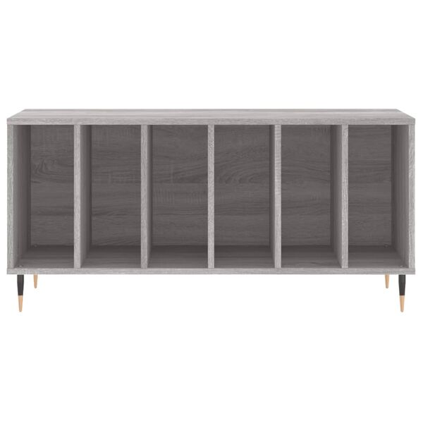 vidaXL Mueble para discos madera contrachapada gris Sonoma 100x38x48cm