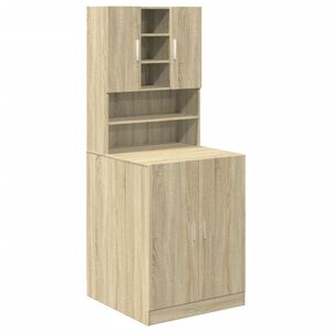 vidaXL Mueble para lavadora 2 piezas madera de ingenier&iacute;a roble Sonoma
