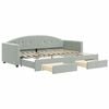 vidaXL Sof&aacute; cama nido con cajones terciopelo gris claro 80x200 cm
