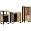 vidaXL Juego de muebles de ba&ntilde;o 3 uds. Marr&oacute;n y Negro