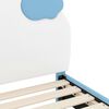 vidaXL Estructura de cama con cabecera Azul 80 x 160 cm PU