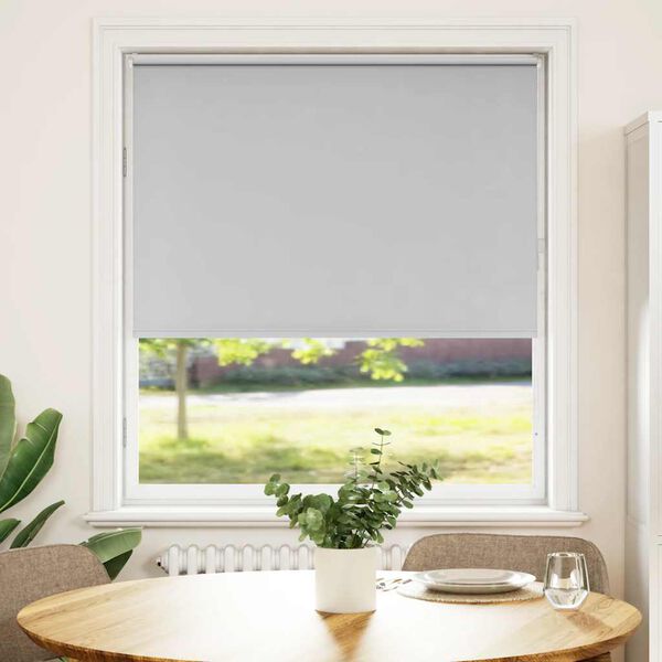 vidaXL Estor Enrollable Opaco gris claro 95x130 cm Tela Ancho 90,7 cm