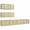 vidaXL Juego de muebles de sal&oacute;n 4 piezas roble Sonoma