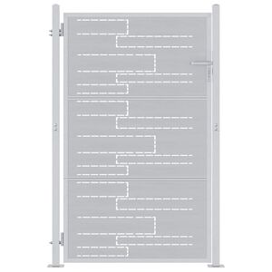 vidaXL Puerta de jard&iacute;n 85 x 120 cm Acero inoxidable Con cerradura