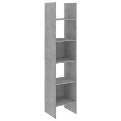 vidaXL Estantería librería 4 piezas madera de ingeniería gris hormigón