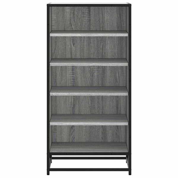 vidaXL Mueble zapatero madera contrachapada gris sonoma 48x38x97,5 cm