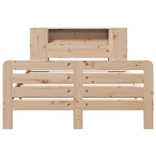 vidaXL Estructura de cama sin colch&oacute;n madera maciza de pino 135x190 cm