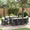 vidaXL Conjunto de Comedor de Jard&iacute;n 9 pcs Negro