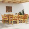 vidaXL Conjunto de Comedor de Jard&iacute;n 9 pcs Marr&oacute;n