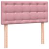 vidaXL Cama box spring con colch&oacute;n terciopelo rosa 80x210 cm