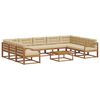 vidaXL Conjunto de sof&aacute;s de exterior con coj&iacute;n 10 pcs Natural y Beige