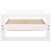 vidaXL Cama para perros madera maciza de pino blanco 65,5x50,5x28 cm