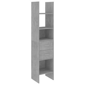 vidaXL Estanter&iacute;a de madera contrachapada gris hormig&oacute;n 40x35x180 cm