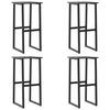 vidaXL Taburetes de bar 4 unidades acero negro 38x38x80 cm