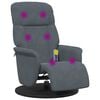 vidaXL Sill&oacute;n reclinable masaje con reposapi&eacute;s terciopelo gris oscuro