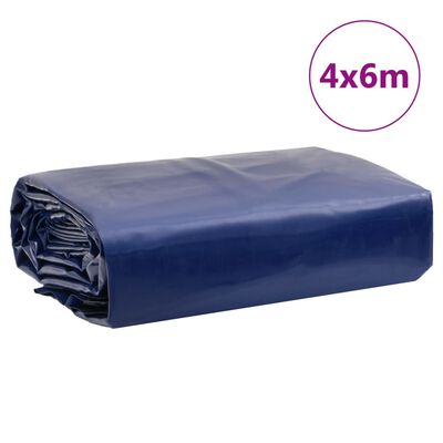 vidaXL Lona azul 4x6 m 650 g/m²