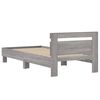 vidaXL Cama con cabecero madera de ingenier&iacute;a gris Sonoma 90x200 cm