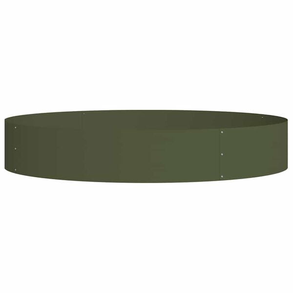 vidaXL Maceta para Jard&iacute;n Verde oliva 120 x 120 x 20 cm Acero