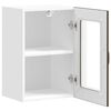 vidaXL Armario de pared para cocina puerta cristal Lucca roble marr&oacute;n