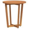 vidaXL Mesa auxiliar de jard&iacute;n redonda de &Oslash;55x60 cm, madera maciza de acacia