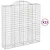 vidaXL Cestas de gaviones 13 uds forma de arco hierro 200x50x200/220cm