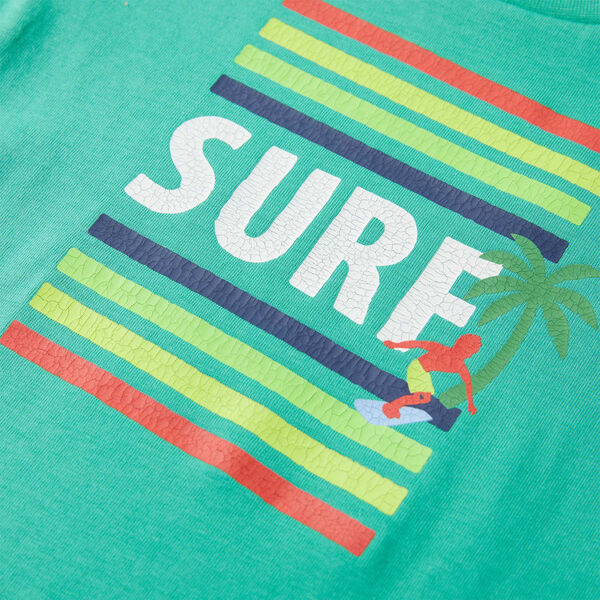 Camiseta infantil verde ne&oacute;n 128