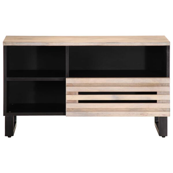 vidaXL Mueble de TV madera maciza de mango 80x34x46 cm