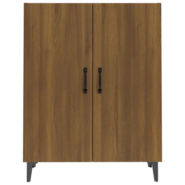 vidaXL Aparador madera contrachapada color roble marr&oacute;n 70x34x90 cm