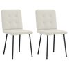 vidaXL Sillas de comedor 2 unidades terciopelo crema